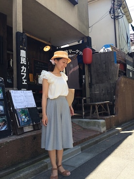 「tiptop」｜あ〜ぽん♪さん（レディース・157cm）の夏コーディネート