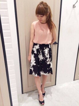 「Jeffrey Campbell（ジェフリーキャンベル）のアイテム（サンダル）」を使った、UNRELISH　HEP FIVE店 STAFFさん（レディース・160cm）の夏コーディネート