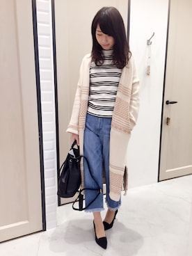 「UNRELISH（アンレリッシュ）のオペラカットパンプス（パンプス）」を使った、UNRELISH　HEP FIVE店 STAFFさん（レディース・160cm）の冬コーディネート
