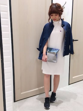 「Champion」｜UNRELISH　HEP FIVE店 STAFFさん（レディース・160cm）の春コーディネート