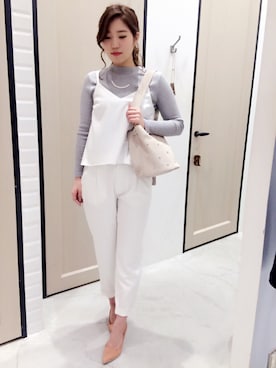 「UNRELISH（アンレリッシュ）のオペラカットパンプス（パンプス）」を使った、UNRELISH　HEP FIVE店 STAFFさん（レディース・160cm）の春コーディネート