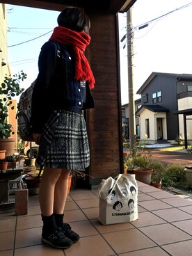 「NEW BALANCE（ニューバランス）のアイテム（スニーカー、ブラック系）」を使った、あめさんの秋コーディネート