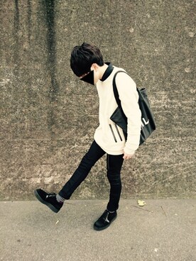 「SHAREEF（シャリーフ）のアイテム（レッグウェア）」を使った、しょたさん（メンズ・172cm）の秋コーディネート