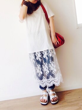 「厚底」｜こはいろさん（レディース・148cm）の夏コーディネート