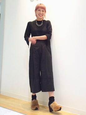 「OSMOSIS（オズモーシス）のアイテム（オールインワン・サロペット）」を使った、OSMOSIS大分 ORIEさん（レディース・169cm）の夏コーディネート