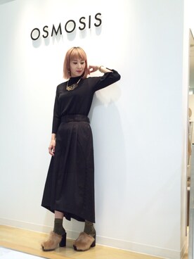 「店頭コーデ」｜OSMOSIS大分 ORIEさん（レディース・169cm）の秋コーディネート