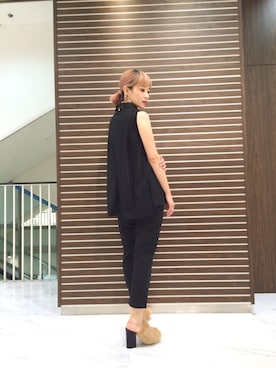 「OSMOSIS（オズモーシス）のアイテム（オールインワン・サロペット）」を使った、OSMOSIS大分 ORIEさん（レディース・169cm）の秋コーディネート