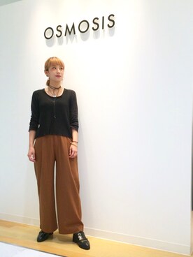 「OSMOSIS（オズモーシス）のアイテム」を使った、OSMOSIS大分 ORIEさん（レディース・169cm）の秋コーディネート