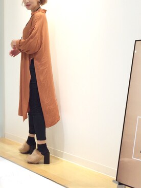 「OSMOSIS（オズモーシス）のアイテム（シューズ）」を使った、OSMOSIS大分 ORIEさん（レディース・169cm）の秋コーディネート