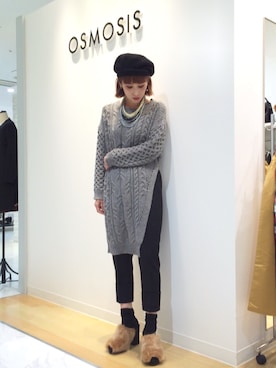 「OSMOSIS（オズモーシス）のアイテム（シューズ）」を使った、OSMOSIS大分 ORIEさん（レディース・169cm）の秋コーディネート
