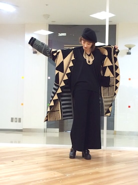 「柄」｜OSMOSIS大分 ORIEさん（レディース・169cm）の秋コーディネート