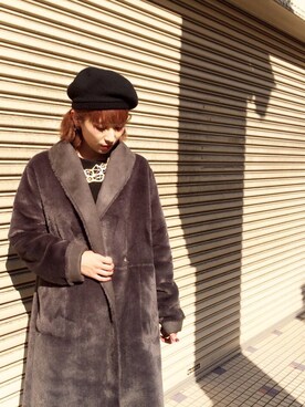 「OSMOSIS（オズモーシス）のアイテム（ムートンコート）」を使った、OSMOSIS大分 ORIEさん（レディース・169cm）の秋コーディネート