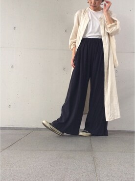 KAMILi tomoko ogawa使用「KAMILi（[KAMILi / カミリ] GEORGETTE WIDE PANTS）」的時尚穿搭