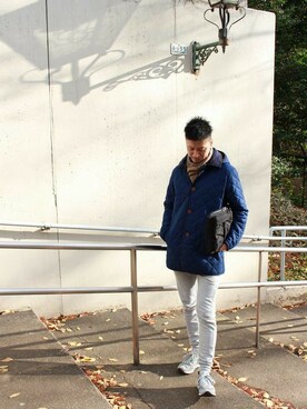 「LAVENHAM」｜「アイテム（ブルゾン）」を使った、KUMAGAIさん（メンズ・178cm）の冬コーディネート
