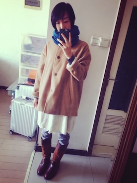 「ドルマンスリーブ」｜「アイテム（その他アウター）」を使った、piaoxianjiさん（レディース・162cm）の秋コーディネート