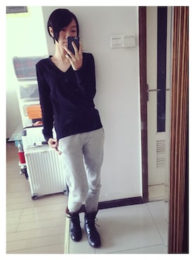 「NOMBRE IMPAIR（ノンブルアンペール）のアイテム（パンツ）」を使った、piaoxianjiさん（レディース・162cm）の秋コーディネート