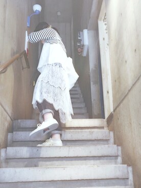 「CONVERSE（コンバース）のCONVERSE コンバース ジャック パーセル / JACK PURCEL（スニーカー）」を使った、あさん（レディース・161cm）の春コーディネート