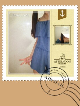 「NICE CLAUP（ナイスクラップ）のアイテム（キャップ）」を使った、kana(｡•x•｡)さん（レディース・151cm）の夏コーディネート