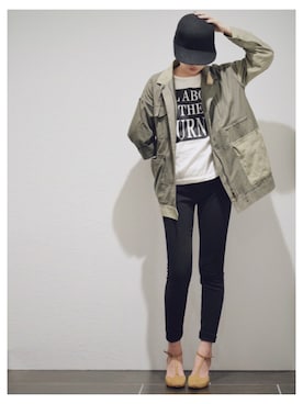 「VICTIM（ヴィクティム）のアイテム（キャップ）」を使った、mariさん（レディース・161cm）の秋コーディネート