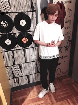 「OPENING CEREMONY（オープニングセレモニー）のアイテム（Tシャツ/カットソー）」を使った、Syu_guardさん（メンズ・177cm）の春コーディネート