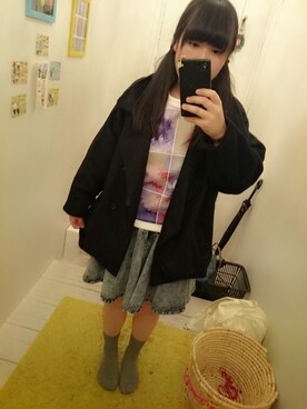 「夢展望（ユメテンボウ）のアイテム（その他アウター）」を使った、なるみんごさん（レディース・162cm）の冬コーディネート
