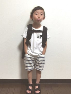 「ショーパン」｜「アイテム（ニットキャップ/ビーニー）」を使った、so__naさん（キッズ・100cm）の夏コーディネート