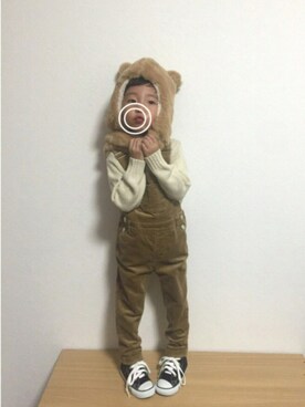 「GLOBAL WORK（グローバルワーク）のアイテム（オールインワン・サロペット）」を使った、so__naさん（キッズ・100cm）の秋コーディネート