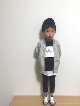 「Right-on（ライトオン）のアイテム（MA-1）」を使った、so__naさん（キッズ・100cm）の秋コーディネート