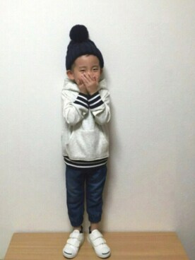 so__naさん（キッズ・100cm）の冬コーディネート