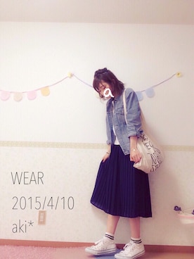 「おめかしコーデ」｜aki*さん（レディース・161cm）の春コーディネート