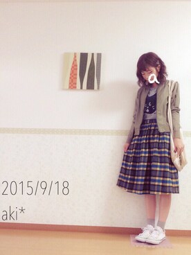 「にゃー」｜「アイテム（MA-1）」を使った、aki*さん（レディース・161cm）の秋コーディネート