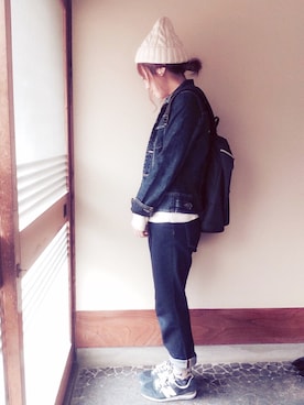 「RAY CASSIN（レイカズン）のアイテム（バックパック/リュック）」を使った、aki*さん（レディース・161cm）の冬コーディネート