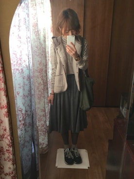「ANOTHER BRANCH（アナザーブランチ）のアイテム（スカート）」を使った、aki*さん（レディース・161cm）の秋コーディネート