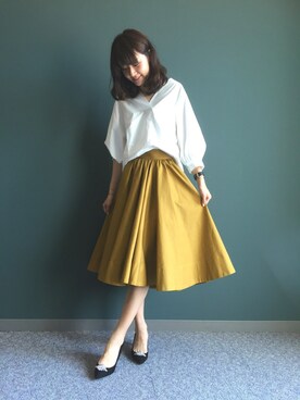 atsukoさんの「アシンメトリーボリュームフレアスカート」を使ったコーディネート