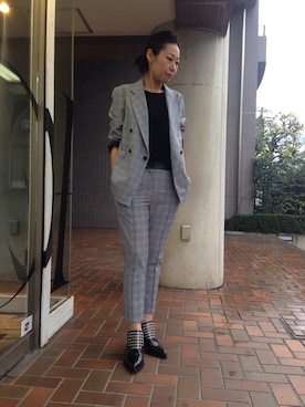 「FAD THREE（ファドスリー）のアイテム」を使った、STAFF1さん（レディース・165cm）の春コーディネート