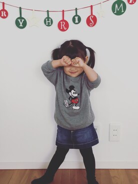 「2歳3ヶ月」｜「アイテム（ニット/セーター）」を使った、nozomiさん（キッズ・90cm）の秋コーディネート