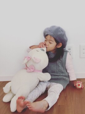 「2歳3ヶ月」｜「アイテム（ニット/セーター）」を使った、nozomiさん（キッズ・90cm）の秋コーディネート