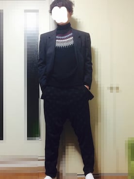 「水玉」｜「アイテム（フォーマルスーツ/小物）」を使った、kouさん（メンズ・176cm）の秋コーディネート