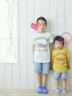 「Bellerose（ベルローズ）のアイテム」を使った、rainbow kidsさん（キッズ・120cm）の夏コーディネート