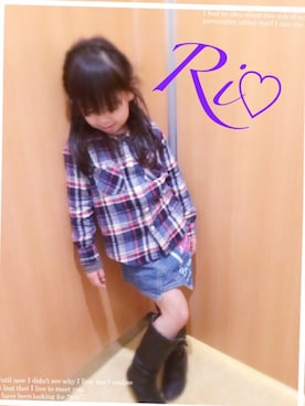 「アイテム（ブーツ）」を使った、Ri♡さん（キッズ・110cm）の春コーディネート