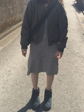 「シャネル」｜「アイテム（ブルゾン）」を使った、ERIKAさん（レディース・160cm）の春コーディネート
