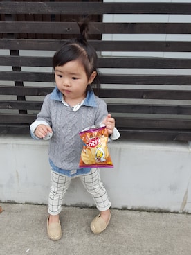 「babyGAP（babyGAP）のアイテム（シューズ）」を使った、miiiiiri*さん（キッズ・90cm）の秋コーディネート