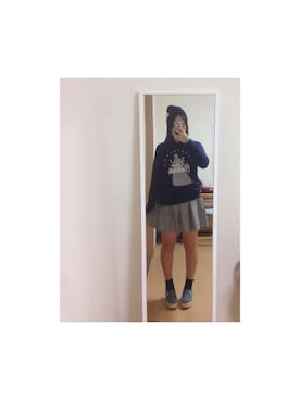 「学校」｜「アイテム（ニットキャップ/ビーニー）」を使った、)(さん（レディース・158cm）の秋コーディネート