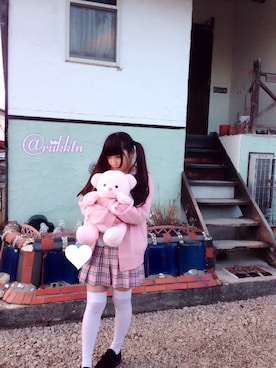 「A.D.G（エーディージー）のアイテム（スウェット）」を使った、RIOさん（レディース・147cm）の春コーディネート