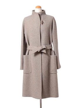 「S MAXMARA（エスマックスマーラ）のアイテム（ステンカラーコート）」を使った、かりーな日記さん（レディース・159cm）の秋コーディネート