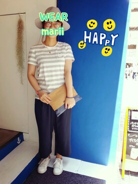 「ツバ広」｜mariiiさん（レディース・155cm）の夏コーディネート