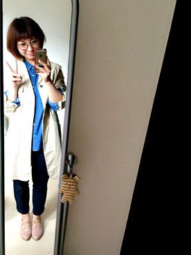 「春コート」｜mariiiさん（レディース・155cm）の冬コーディネート