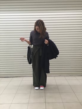 「allstar」｜「アイテム（トートバッグ）」を使った、おはぎ❇︎さんさん（レディース・154cm）の冬コーディネート