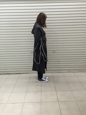 「w closet」｜「アイテム（チェスターコート）」を使った、おはぎ❇︎さんさん（レディース・154cm）の冬コーディネート