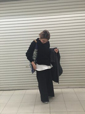 「w closet」｜「アイテム（チェスターコート）」を使った、おはぎ❇︎さんさん（レディース・154cm）の冬コーディネート